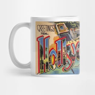 Greetings from Hollywood in Florida - Vintage Large Letter Postcard Mug